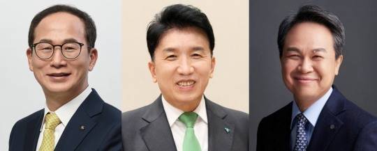 (왼쪽부터) 양종희 KB금융지주 회장, 함영주 하나금융지주 회장, 진옥동 신한금융지주 회장 / 사진=각 사