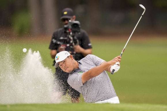 김시우가 RBC 헤리티지 4라운드 2번 홀에서 벙커 샷을 하고 있다. 힐튼 헤드=로이터연합뉴스