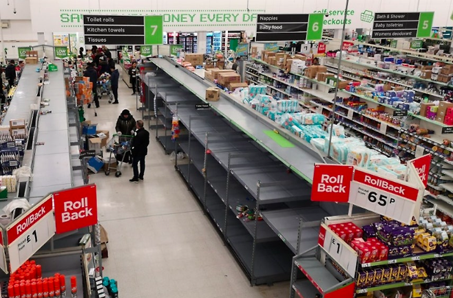 런던의 한 슈퍼마켓.  AFP연합뉴스