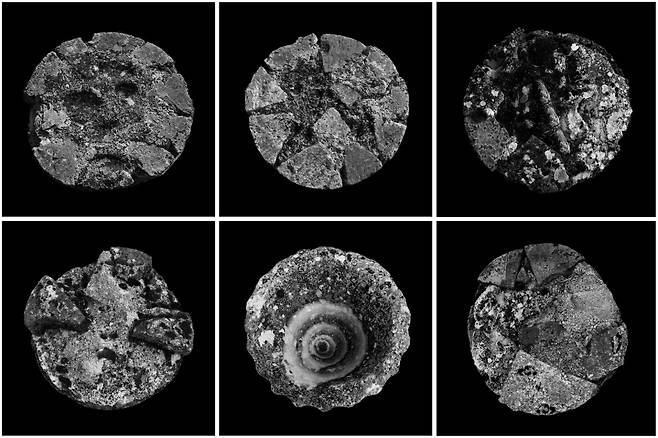 알라아 에드리스 ‘Circus’ 연작. 유적의 흔적을 통해 시간과 기억을 담아냈다. (제주도립미술관 제공)