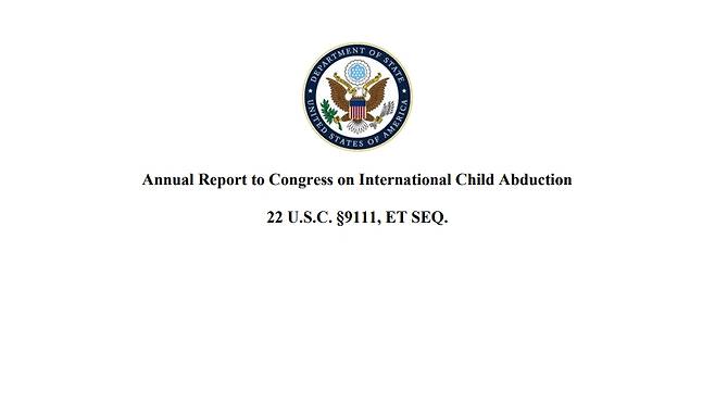미국 국무부가 발간한 '2026년 국제 아동 탈취 연례 보고서'
