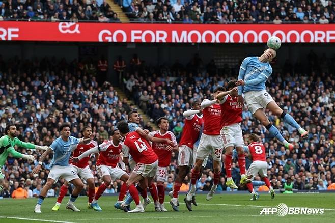 아스널-맨시티 경기 모습. /AFPBBNews=뉴스1