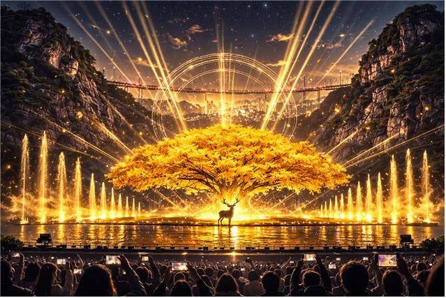 간현관광지 야간 관광코스 
나오라쇼(Night of Light Show) [원주시 제공.재판매 및 DB 금지]