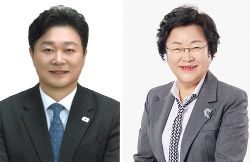 더불어민주당 성수석(왼쪽), 국민의힘 김경희 이천시장 후보.