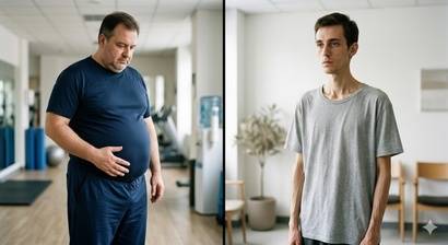 디지털 환경과 부모들의 잘못된 인식으로 인해 저체중도 비만 못지않은 사회적인 문제가 되고 있다는 우려가 커지고 있다. 사진=생성형AI