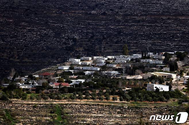 요르단강 서안지구 이스라엘 점령지의 한 유대인 정착촌의 모습. ⓒ 로이터=뉴스1