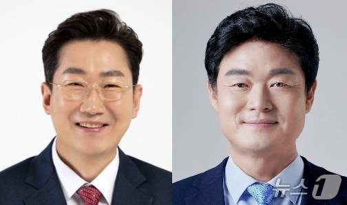 민선 9기 강원 원주시장 선거에 도전하는 국민의힘 원강수 후보(왼쪽)와 더불어민주당 구자열 후보. (재판매 및 DB금지)/뉴스1