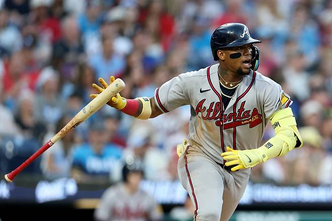 아쿠냐 주니어는 2023년 역사상 첫 40홈런-70도루를 달성했지만, 이후 부상에 발목이 잡혀 제몫을 못하고 있다. AFP연합뉴스