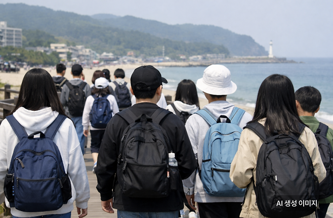 수학여행 모습을 AI로 추출한 이미지