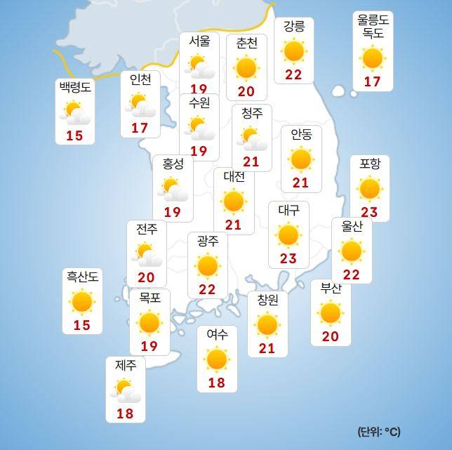 ⓒ기상청 오늘(21일) 날씨