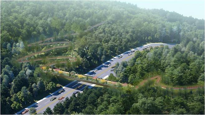 장충단로 녹지연결로 및 등산로 조성 조감도. 중구 제공