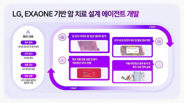 실제 환자 사례로 본 LG의 엑사원 기반 암 에이전틱 AI. LG 제공
