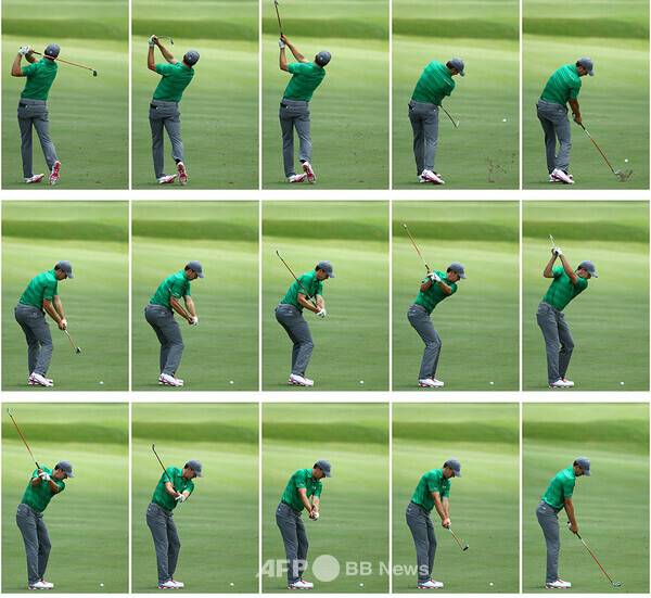 사진은 참고 골프스윙 모션입니다. 미국프로골프(PGA) 투어 멤버 조던 스피스(미국)가 2016년에 골프스윙을 하는 모습입니다. 사진제공=ⓒAFPBBNews = News1 (사진을 무단으로 사용하지 마십시오.)