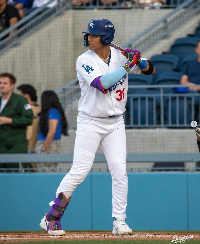 대만의 타자 유망주로 현재 LA 다저스 산하 싱글A에서 활약 중인 코칭셴. @Ontario Tower Buzzers