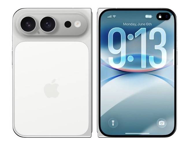 폴더블 아이폰 예상 이미지. (사진=IT팁스터 애플 사이클 X 캡처) *재판매 및 DB 금지