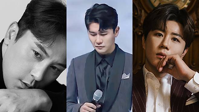 화려한 조명보다 고단했던 삶의 궤적이 이들의 진짜 얼굴이다.&nbsp;호엔터테인먼트 제공·TV조선 사랑의 콜센타 화면 캡처·진해성 인스타그램