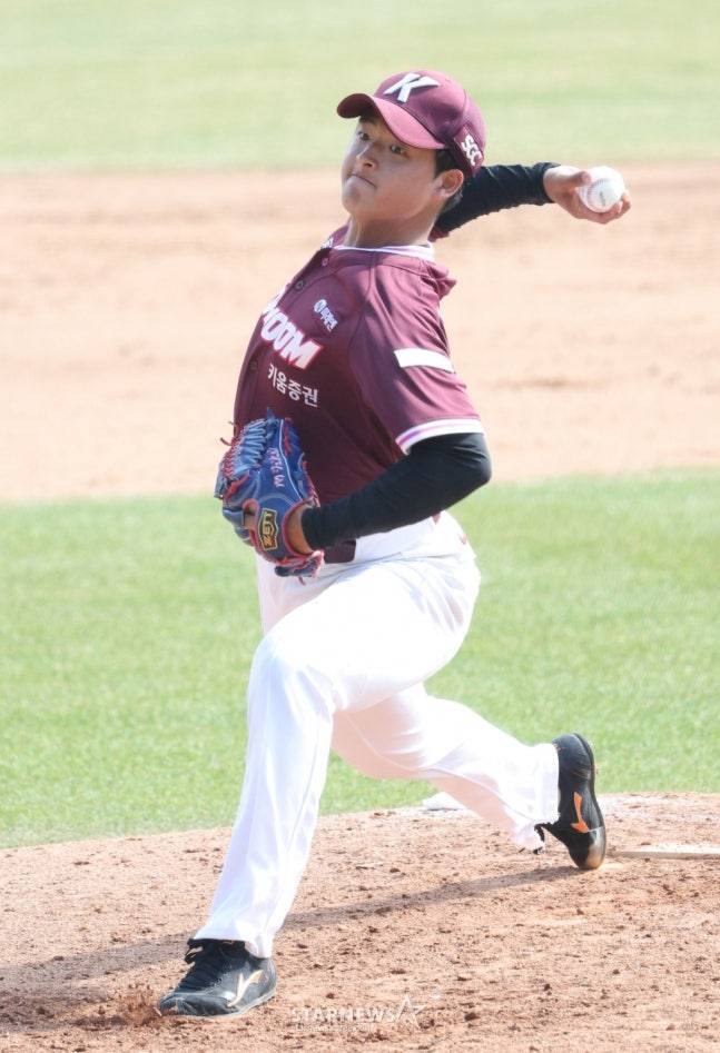 지난 3월 시범경기에 나선 박준현. /사진=김진경 대기자