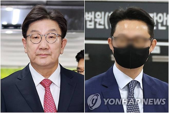 국민의힘 권성동 의원(왼쪽)과 윤영호 전 통일교 세계본부장 [촬영 신현우] 2025.9.16 [촬영 김주형] 2025.7.30