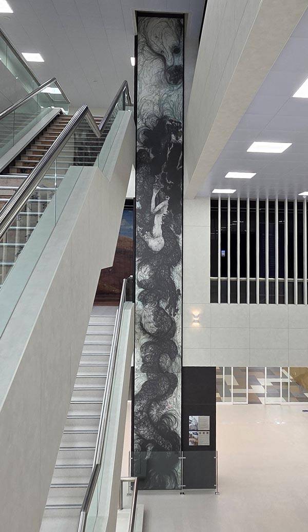 목포대 박물관 로비에 설치된 박소빈作 ‘새로운 신화 창조를 위하여’