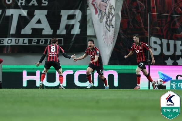 FC서울 황도윤 득점 후. /사진=한국프로축구연맹
