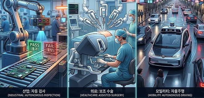 다양한 분야에서 사용되는 피지컬 AI. 엔비디아의 GTC 2026에는 110대 이상의 로봇이 등장했고 엔비디아 플랫폼 위에서 로봇을 개발하는 기업도 크게 늘었다. 사진 제미나이