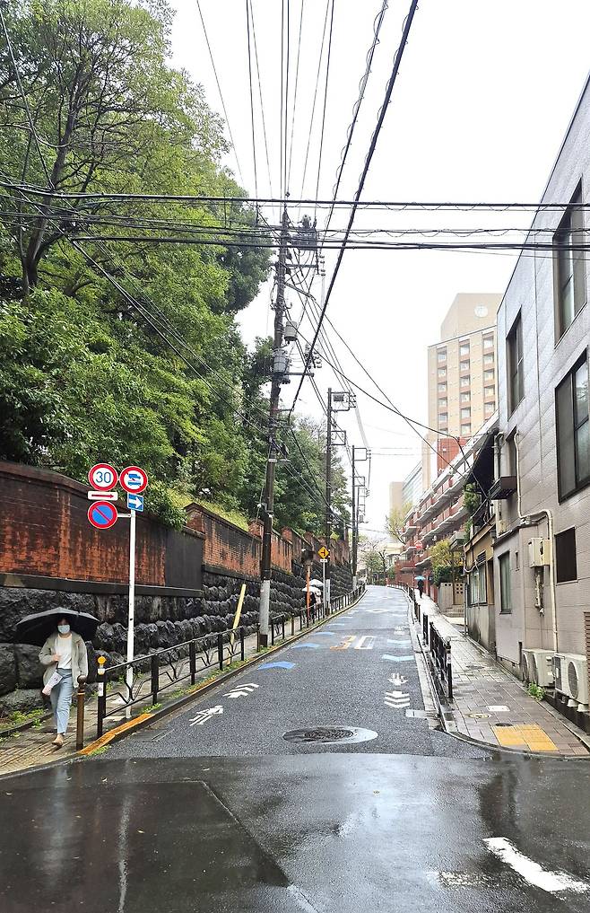 도쿄대 부속병원에서 우에노 공원에 이르는 무엔자카 길. [사진 김정탁]