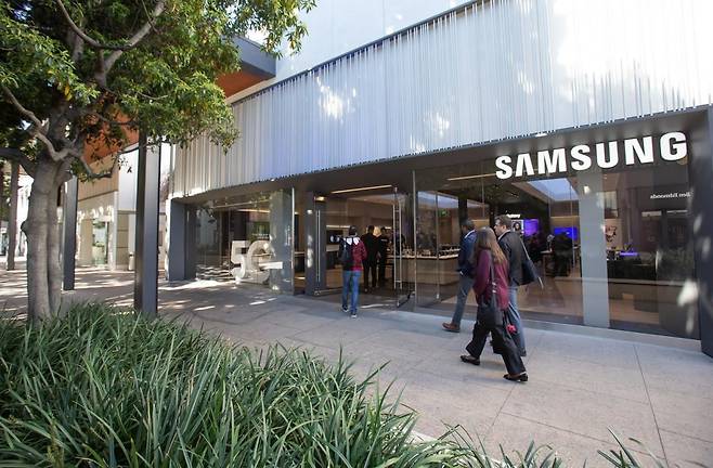 미국 캘리포니아 팔로알토의 삼성 익스피리언스 스토어. 사진=연합뉴스