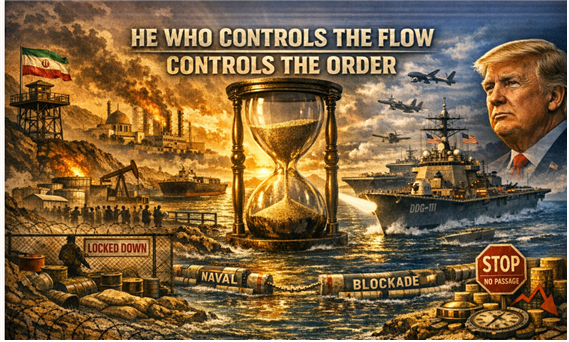 호르무즈 해협을 통제하는 자가 질서를 만드는 장면에 대한  상상도. 김태준 한반도안보문제연구소장 AI 그림