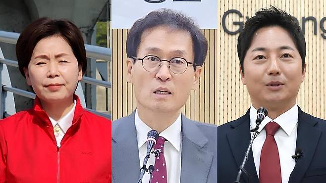(왼쪽부터) 양향자·함진규·이성배 국민의힘 경기지사 경선 후보. <기호일보DB>