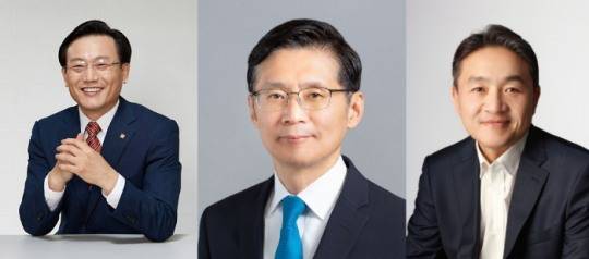 (왼쪽부터) 김이배 제주항공 대표와 박병률 진에어 대표, 이상윤 티웨이항공 대표. /사진제공=각 사