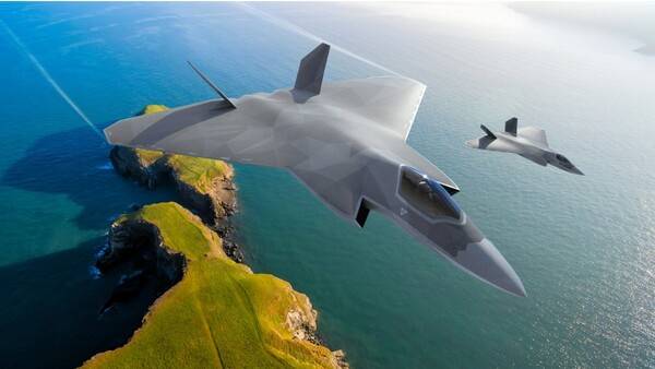 일본이 영국, 이탈리아와 함께 공동개발 중인 6세대 전투기 이미지. 아사히신문 4월 21일