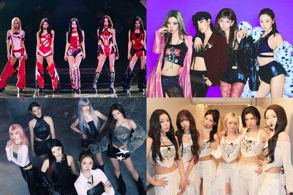 (왼쪽 상단부터 시계방향) 있지, 에스파, 엔믹스, 베이비몬스터 / 사진=JYP엔터테인먼트, SM엔터테인먼트, YG엔터테인먼트