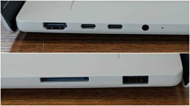 젠북 A16 입출력 단자. (사진=지디넷코리아)