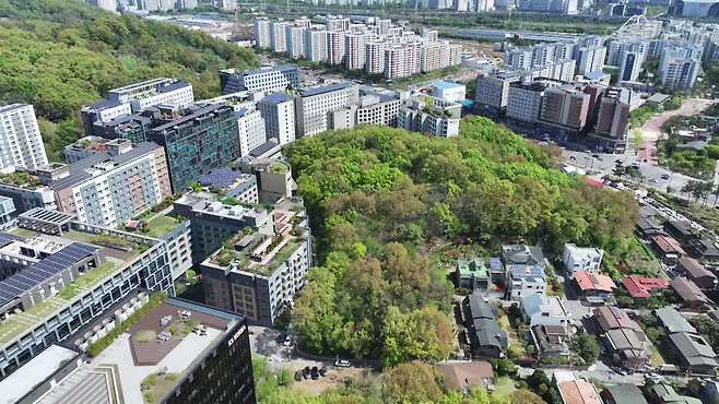 서울 강남구 자곡동. 유병언 전 회장의 차명 재산으로 의심받은 임야다.