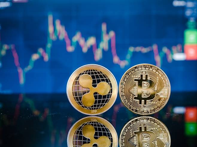 XRP 가격 하락. 그래픽=유토이미지