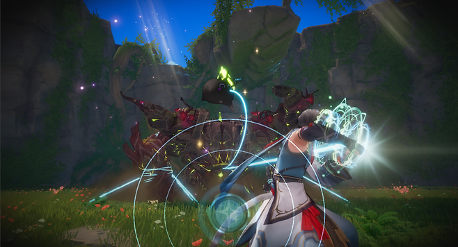 보스 몬스터를 상대할 때는 무력화 게이지를 누적해 공격 타이밍을 확보해야 한다. 무력화 상태가 되면 버튼 액션(QTE)과 전용 연출이 나오고, 짧은 시간 동안 공격 속도가 빨라진다.