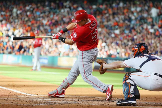 i-Man Choi #51 of the Los Angeles Angels of Anaheim swings at a pitch in the second inning of their game against the Houston Astros at Minute Maid Park on July 23, 2016 in Houston, Texas.   Scott Halleran/Getty Images/AFP

== FOR NEWSPAPERS, INTERNET, TELCOS & TELEVISION USE ONLY ==

<저작권자(c) 연합뉴스, 무단 전재-재배포 금지>