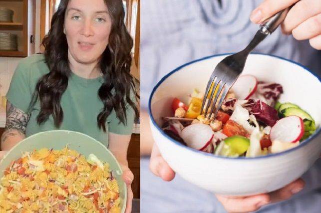 인플루언서 메건 쿨터가 '방귀 샐러드' 레시피를 공개했다. 출처=더 선, SNS