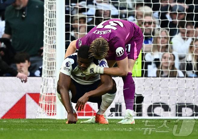 2025-26 EPL 5경기가 남은 토트넘은 20개 팀 중 18위에 머물러 있다. ⓒ 로이터=뉴스1