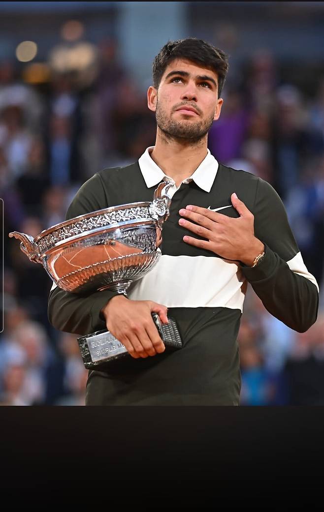 지난해 롤랑가로스 남자단식 2연패를 달성한 알카라스. 롤랑가로스