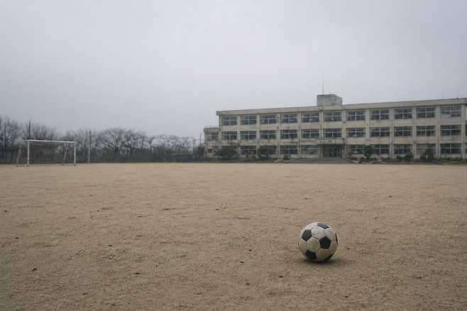 챗GPT로 생성한 운동장이 텅 빈 초등학교 운동장 이미지