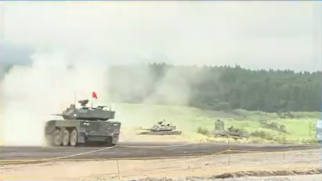 日 자위대 훈련 장면(sbs 캡쳐)