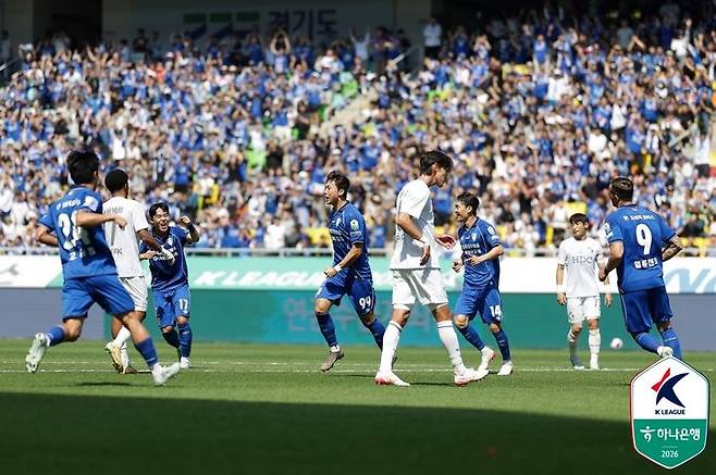 [서울=뉴시스] 프로축구 K리그2 수원 삼성의 김도연. (사진=한국프로축구연맹 제공)