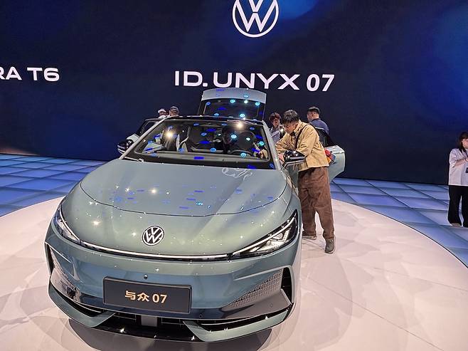 독일 폭스바겐이 샤오펑과 개발한 ‘아이디 유닉스’ 모델. 베이징=정다은 특파원