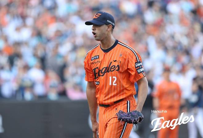 ▲ 한화 이글스 윌켈 에르난데스. 25일 NC전에서 7이닝 1실점으로 올 시즌 최고의 투구를 펼쳤다. ⓒ 한화 이글스