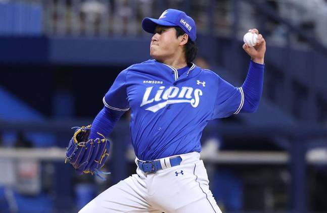 24일 선발 등판한 좌완 이승현. /사진=삼성 라이온즈