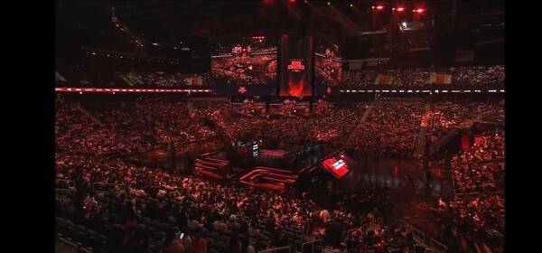 26일 인천 영종도 인스파이어 아레나에서 열린 LCK 정규 시즌 1라운드 T1과 BNK 피어엑스 경기, T1이 인천 영종도 홈그라운드에서 BNK 피어엑스를 2대0으로 꺾고 3연승을 질주했다. (T1 & BNK피어엑스=2:0)./사진=네이버 치지직 라이브영상 캡처