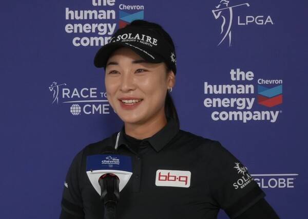 2026년 미국여자프로골프(LPGA) 투어 메이저 대회 셰브론 챔피언십 우승 경쟁에 뛰어든 윤이나 프로가 3라운드 경기 후 인터뷰하는 모습이다. 사진출처=LPGA가 제공한 인터뷰 영상 화면 켑처 (사진을 무단으로 사용하지 마십시오.)