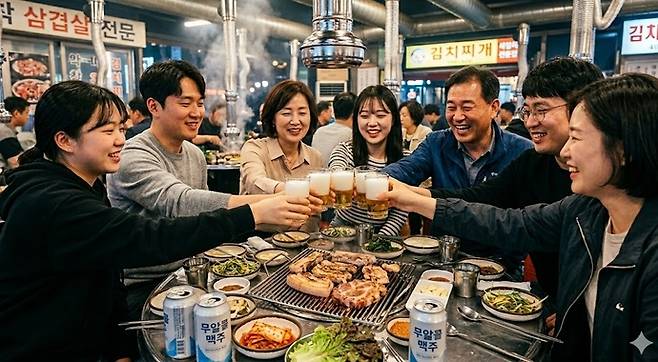 건강을 중시하는 소비가 일상화하면서 논알코올 음료가 단순한 대체재를 넘어 하나의 주류 문화로 자리 잡은 모양새다. 사진=구글제미나이생성