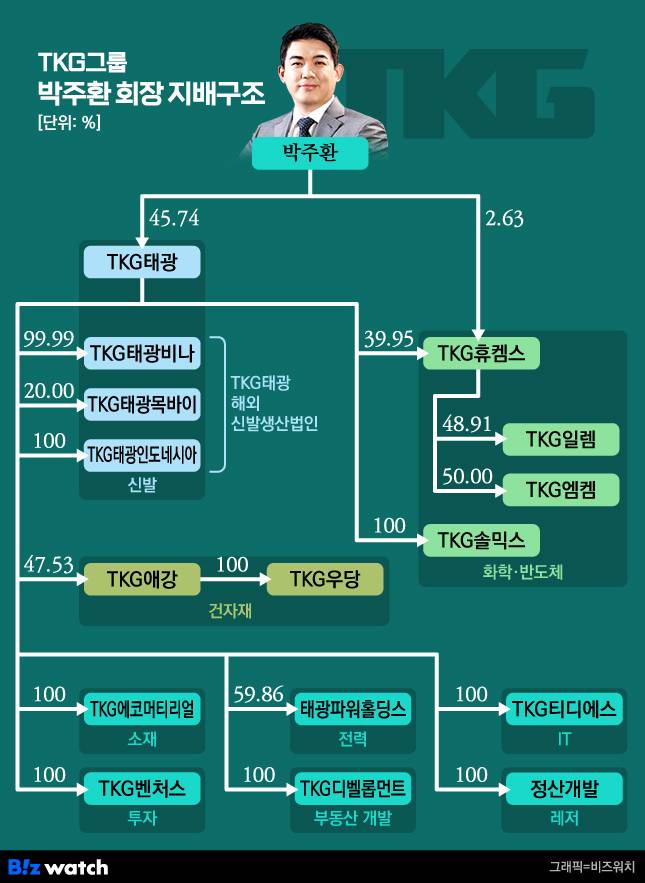 박주환 TKG그룹 회장 지배구조